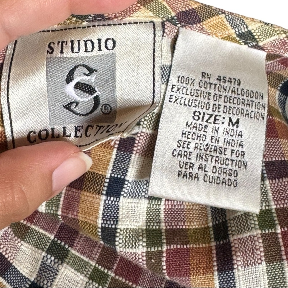 Studio Collection Patchwork Embroidered Animal Mixed Media Vintage Fall Vest - Picture 12 of 13
